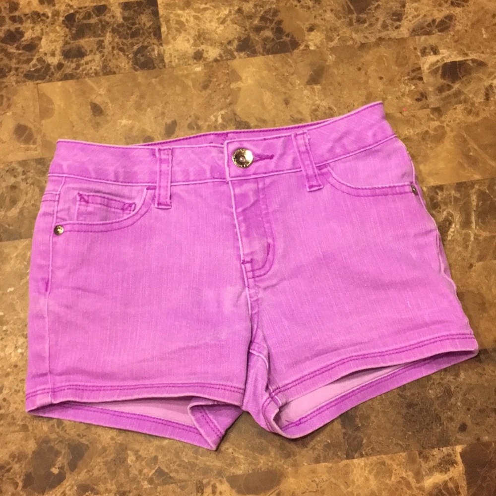 Girls purple justice jean shorts size 12 slim